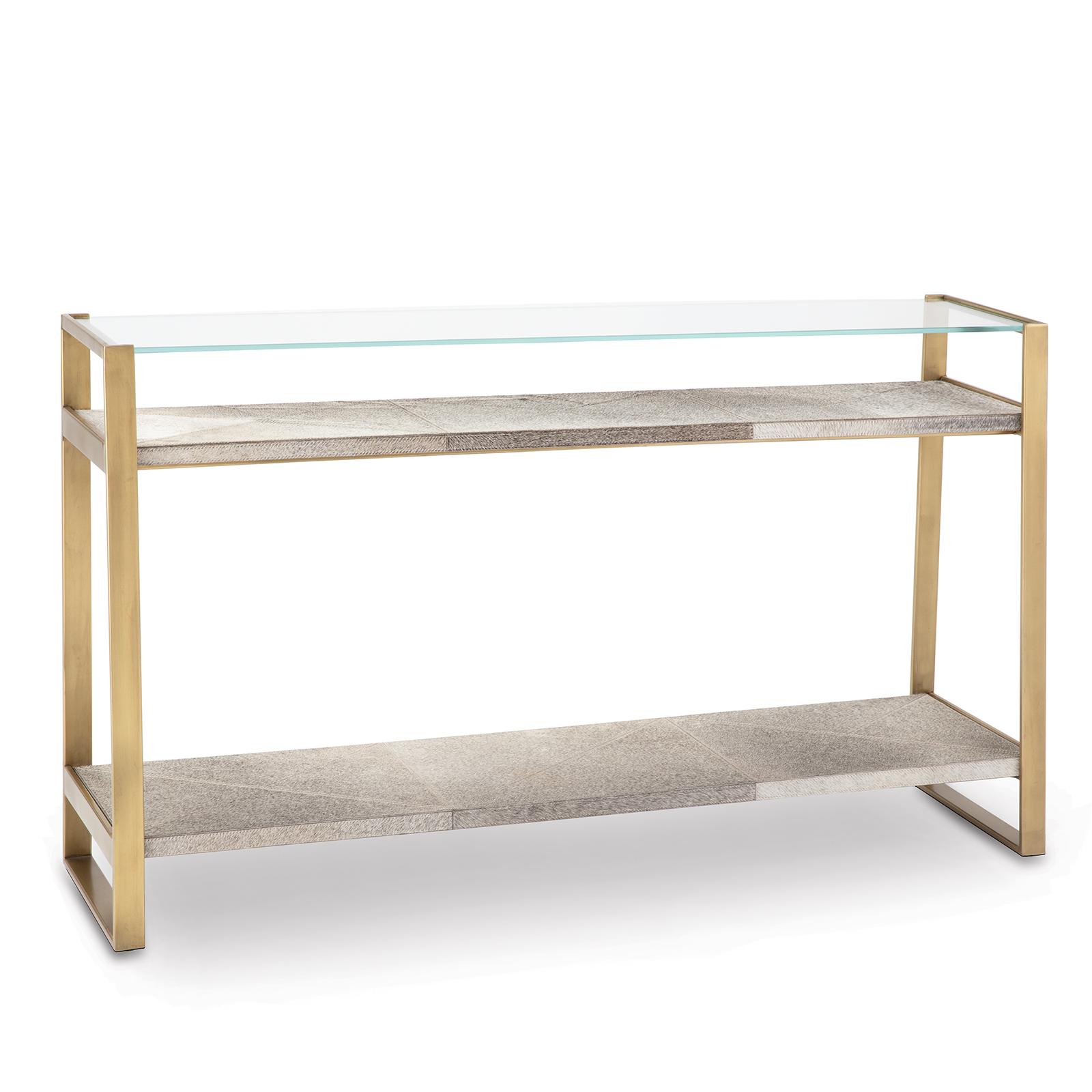 Andres Hair on Hide Console Large (Brass) | Regina Andrew